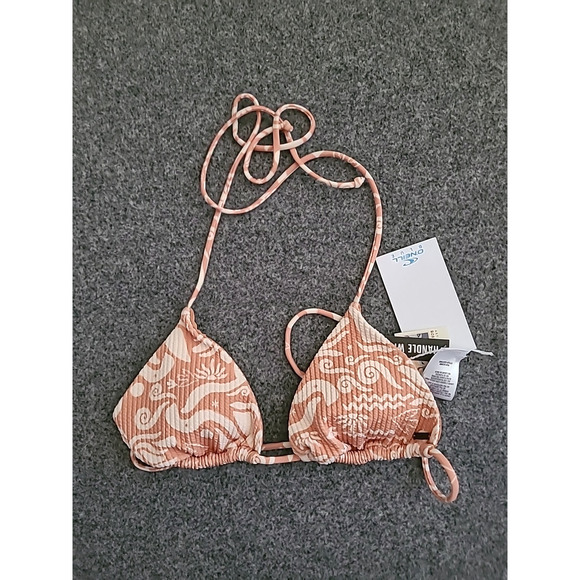 O'Neill Juniors' Roam Slow Venice Triangle Bikini Top, Toasted Nut, Small NWT - Picture 4 of 5